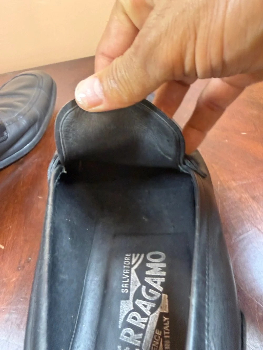 Salvatore Ferragamo‎ Black Leather Horsebit Slip-On Loafers